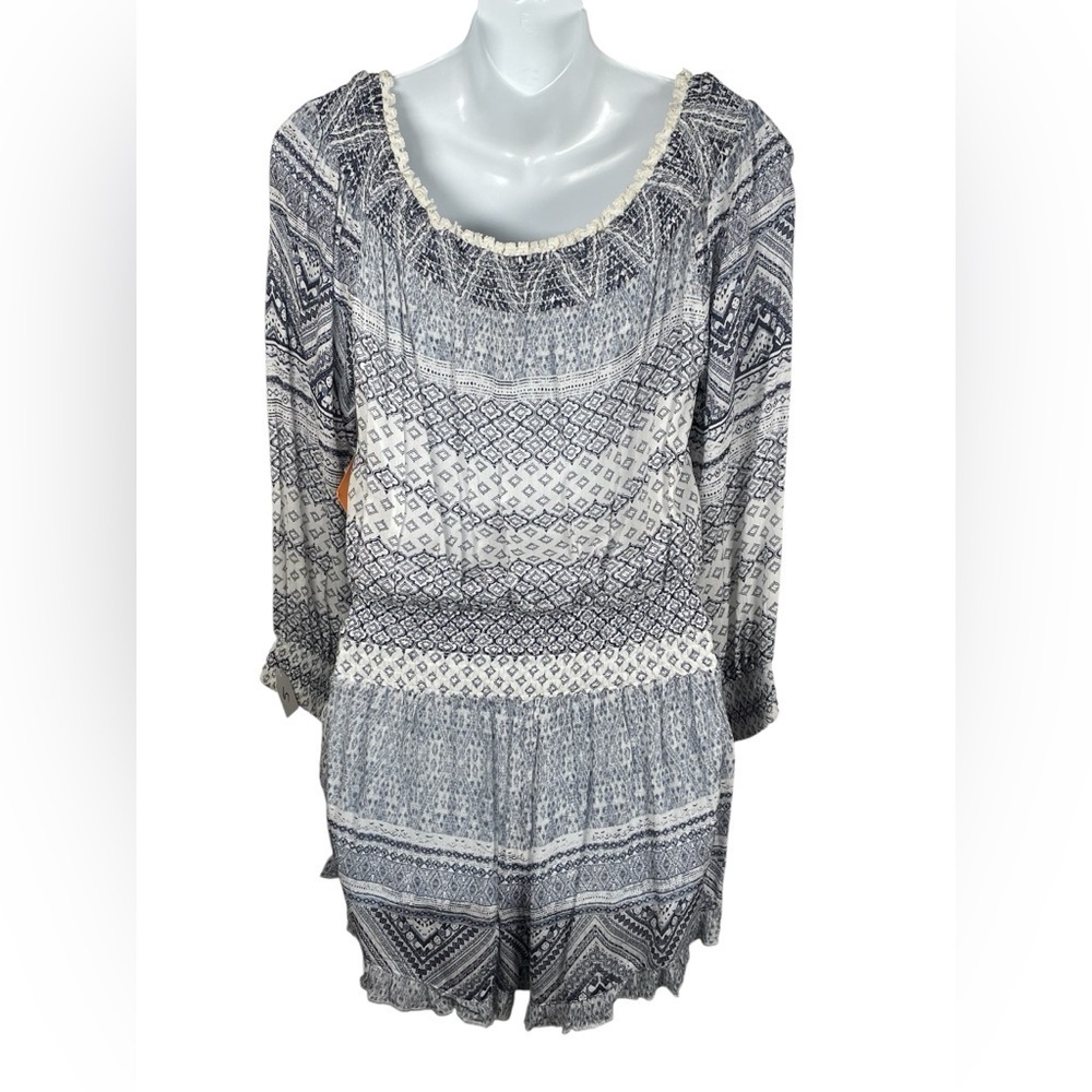 Rip Curl Blue and White Patterned Romper NWT Small - Picture 4 of 10